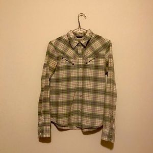 Vintage American Eagle checks print lightweight shirt